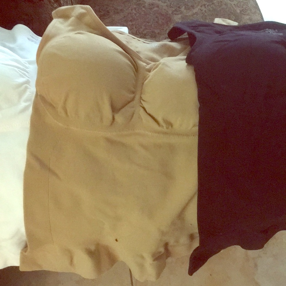 Genie Cami Shapers 3 pack. White, Black and Tan.